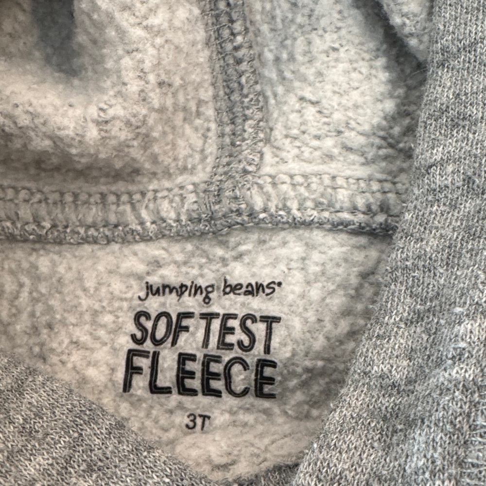 Gray Dinosaur fleece Hoodie for Kids - Picture 8 of 8